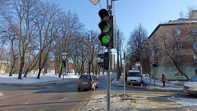 У Харкові на перехресті вулиць Миру та Северина Потоцького встановлено світлофор